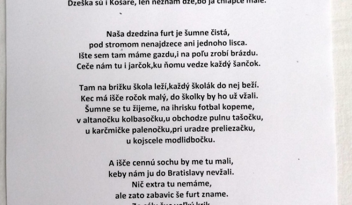 1. fotografia fotogalérie Prečo mám rád našu obec - súťažné práce