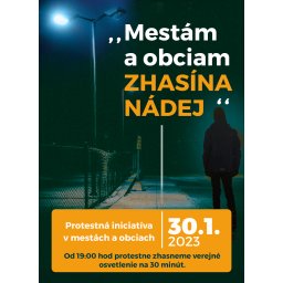 „Mestám a obciam zhasína nádej“ – protest 30.1.2023