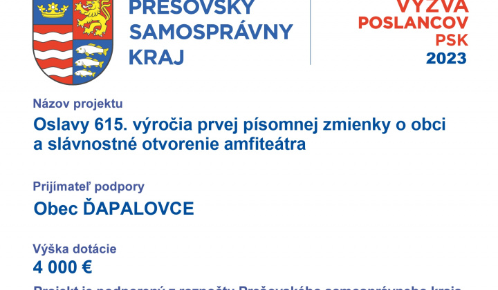 Fotka - Oslavy 615. výročia prvej písomnej zmienky o obci a slávnostné otvorenie amfiteátra
