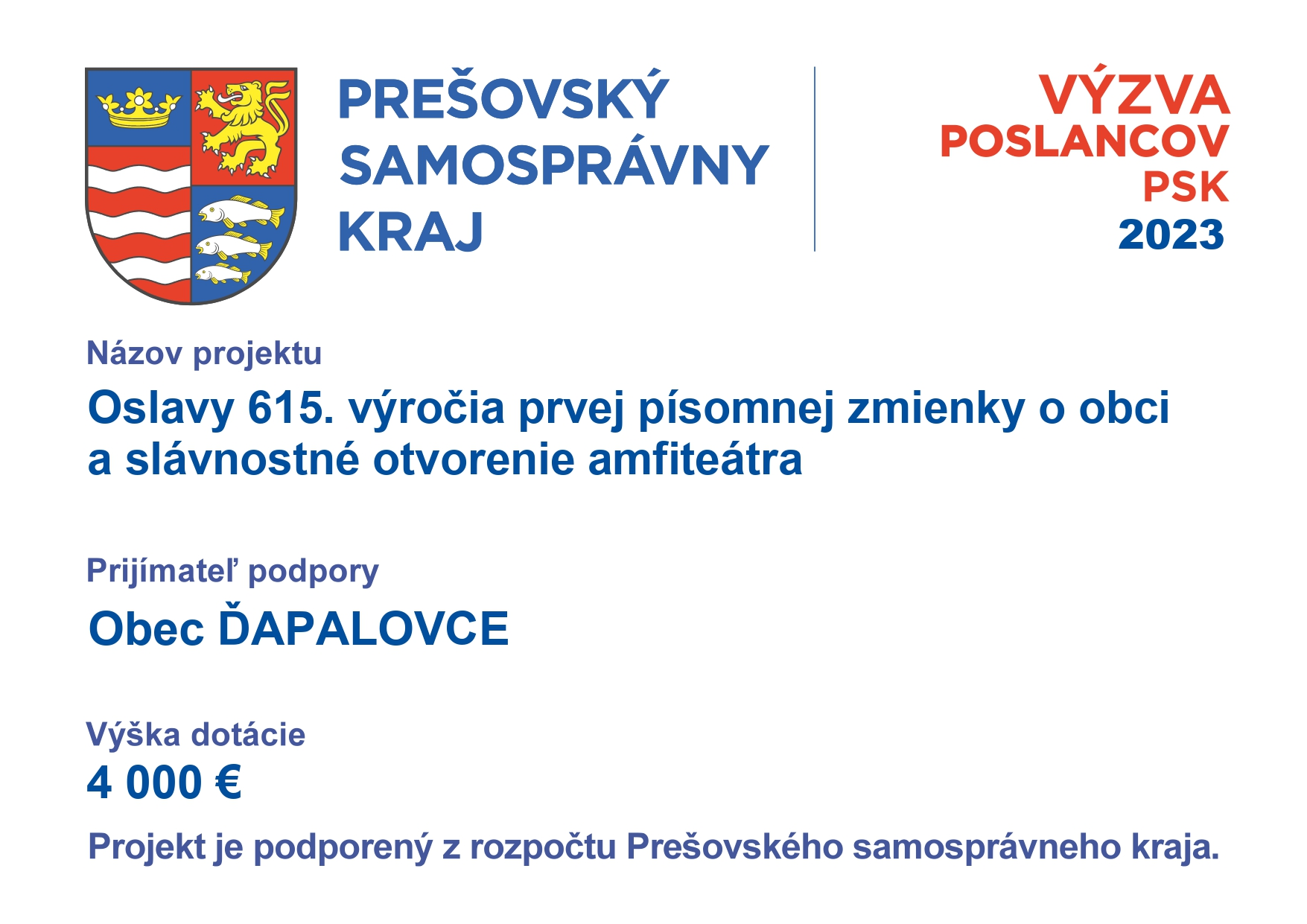 Fotka - Oslavy 615. výročia prvej písomnej zmienky o obci a slávnostné otvorenie amfiteátra